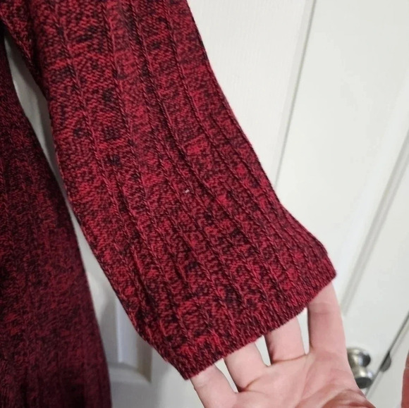 Style & Co Women’s XL Burgundy Cowl Neck Tunic Sweater Dress Pockets Cozy Fall - Picture 5 of 9
